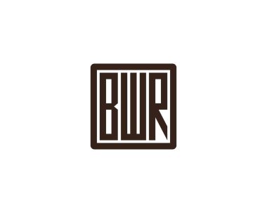 BWR logo tasarım vektör şablonu. BWR