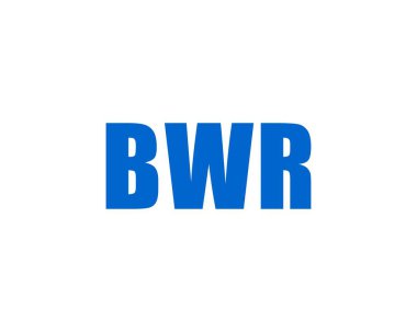 BWR logo tasarım vektör şablonu. BWR