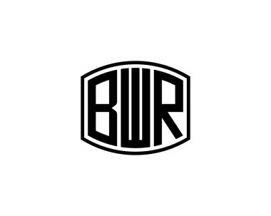 BWR logo tasarım vektör şablonu. BWR