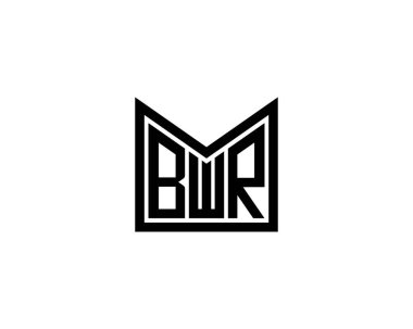 BWR logo tasarım vektör şablonu. BWR