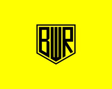 BWR logo tasarım vektör şablonu. BWR