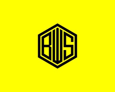 BWS logo tasarım vektör şablonu. BWS