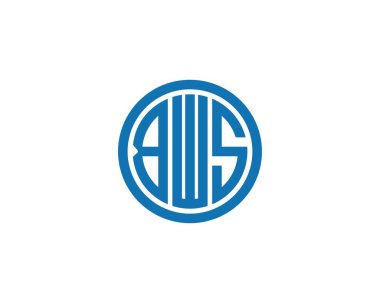 BWS logo tasarım vektör şablonu. BWS