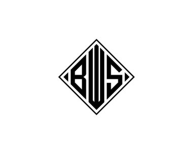 BWS logo tasarım vektör şablonu. BWS