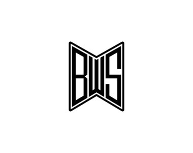 BWS logo tasarım vektör şablonu. BWS