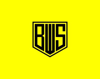 BWS logo tasarım vektör şablonu. BWS