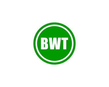 BWT Logo tasarım vektör şablonu. BWT