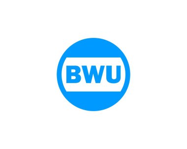 BWU logo tasarım vektör şablonu. BWU