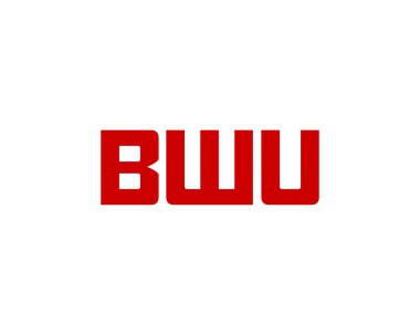 BWU logo tasarım vektör şablonu. BWU