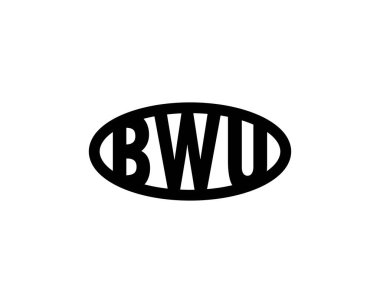 BWU logo tasarım vektör şablonu. BWU