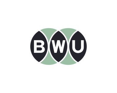 BWU logo tasarım vektör şablonu. BWU