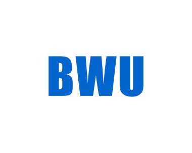 BWU logo tasarım vektör şablonu. BWU