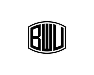 BWU logo tasarım vektör şablonu. BWU