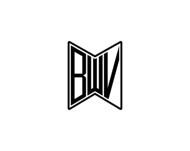 BWV Logo tasarım vektör şablonu. BWV