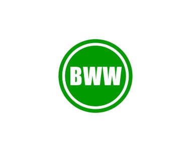 BWW logo tasarım vektör şablonu. Üfle