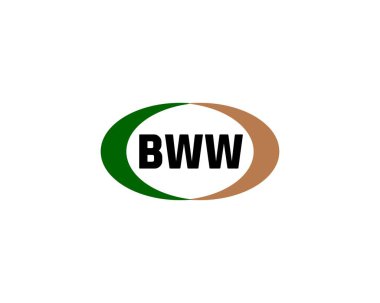 BWW logo tasarım vektör şablonu. Üfle