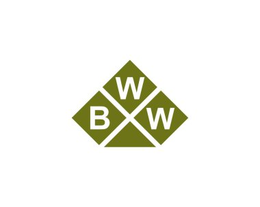 BWW logo tasarım vektör şablonu. Üfle