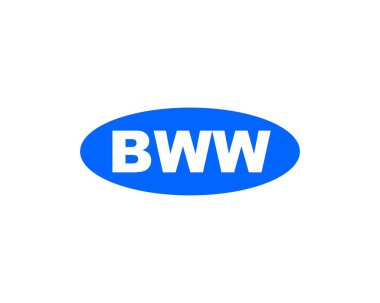 BWW logo tasarım vektör şablonu. Üfle