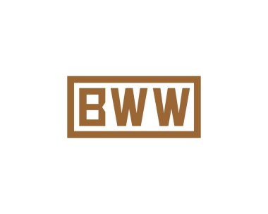 BWW logo tasarım vektör şablonu. Üfle