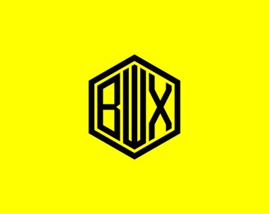 BWX logo tasarım vektör şablonu. BWX