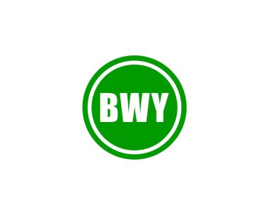 BWY Logo tasarım vektör şablonu. Üfle.
