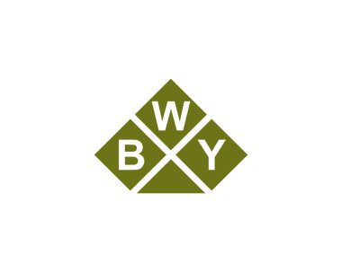 BWY Logo tasarım vektör şablonu. Üfle.