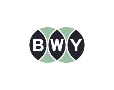 BWY Logo tasarım vektör şablonu. Üfle.