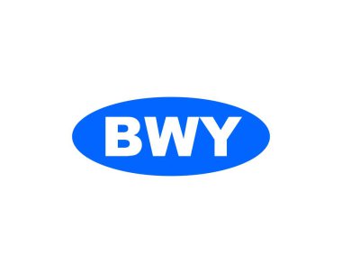 BWY Logo tasarım vektör şablonu. Üfle.
