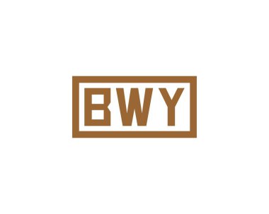 BWY Logo tasarım vektör şablonu. Üfle.