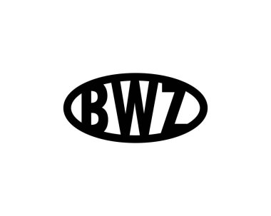 BWZ logo tasarım vektör şablonu. BWZ