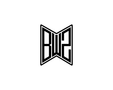 BWZ logo tasarım vektör şablonu. BWZ