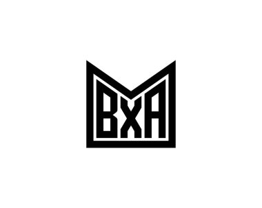 BXA logo tasarım vektör şablonu. BXA