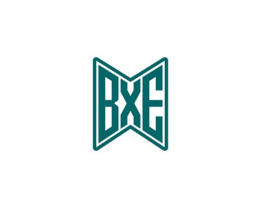 BXE logo tasarım vektör şablonu. BXE