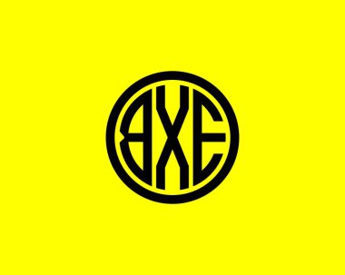 BXE logo tasarım vektör şablonu. BXE