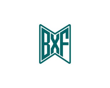 BXF logo tasarım vektör şablonu. BXF