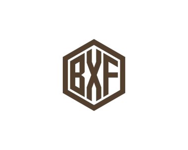 BXF logo tasarım vektör şablonu. BXF