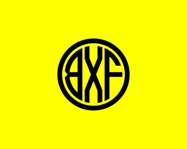 BXF logo tasarım vektör şablonu. BXF