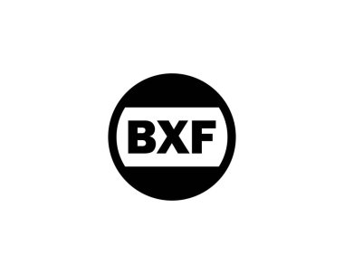 BXF logo tasarım vektör şablonu. BXF