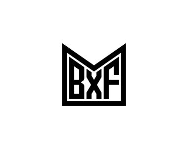 BXF logo tasarım vektör şablonu. BXF