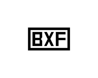 BXF logo tasarım vektör şablonu. BXF