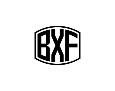 BXF logo tasarım vektör şablonu. BXF