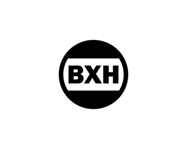 BXH logo tasarım vektör şablonu. BXH