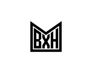 BXH logo tasarım vektör şablonu. BXH