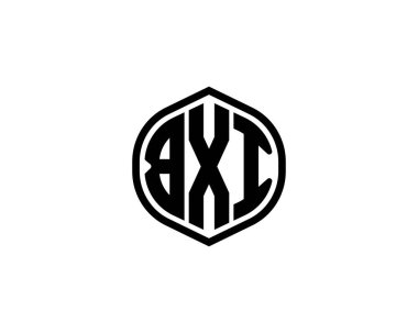 BXI Logo tasarım vektör şablonu. BXI