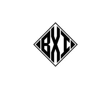 BXI Logo tasarım vektör şablonu. BXI