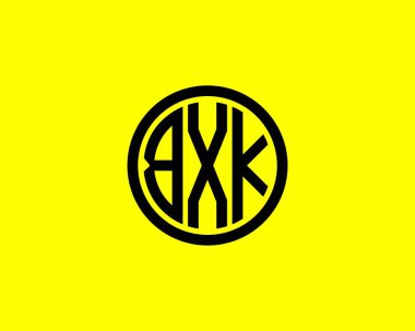 BXK logo tasarım vektör şablonu. BXK