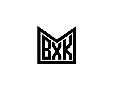 BXK logo tasarım vektör şablonu. BXK