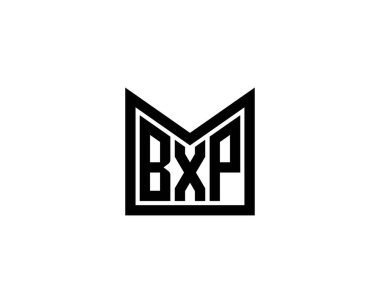 BXP logo tasarım vektör şablonu. BXP