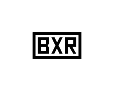BXR logo tasarım vektör şablonu. BXR