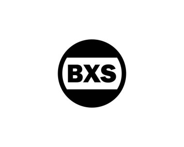 BXS logo tasarım vektör şablonu. BXS